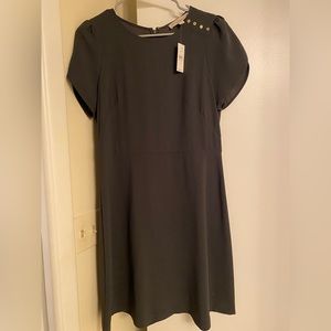 LOFT Grey Crepe Dress NWT